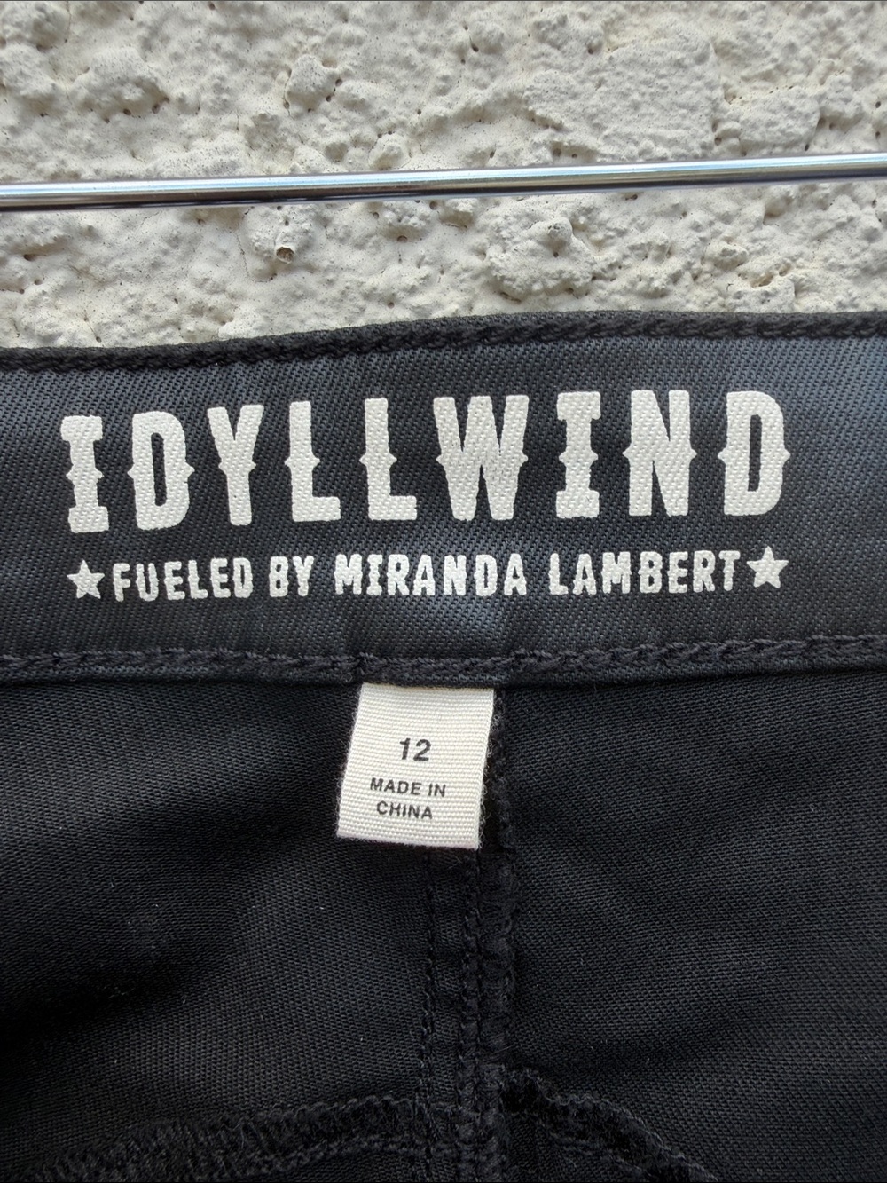 IDYLLWILD Miranda Lambert Black Faux Leather Lace up Flare Pants Women's Size 12 - Picture 4 of 7